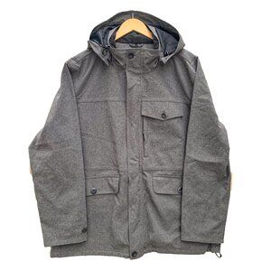 LL Bean Grey Men's XL Nylon Jacket with Removable Hood 284416